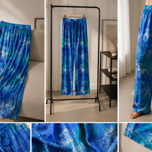 Esmara women's blue palazzo pants XL like new with elastic waist