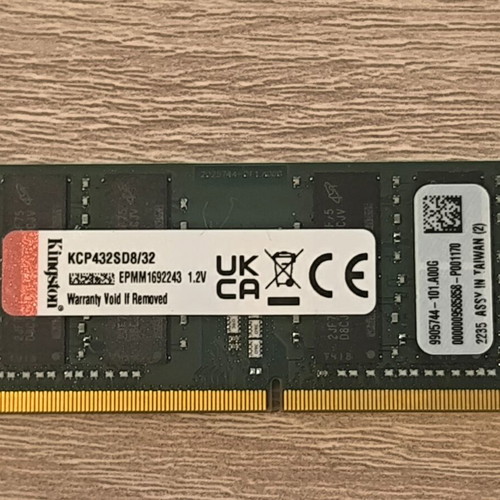Kingston DDR4 32GB 3200MHz SO-DIMM memory like new