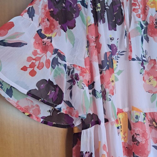 Bonprix plus size floral dress like new, size 50, pink multicolor
