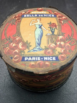 Vintage Bella de Nice Poudre de Riz powder box used, full