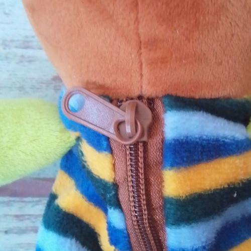 Plush school pencil case monkey like new
