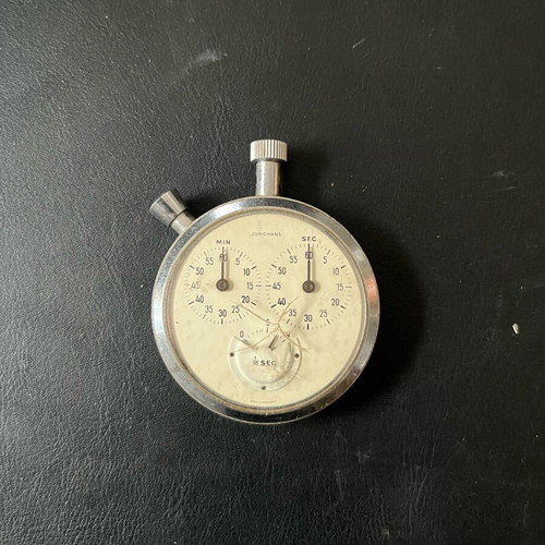 Junghans stopwatch used with cracked glass in good condition