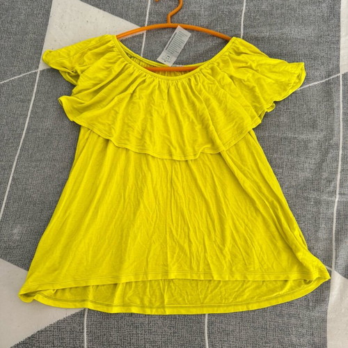 Benetton Smile blouse new, yellow, size S