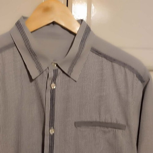 Stoffels striped blue shirt like new, size L/XL
