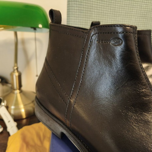 Geox men's black ankle boots, size 45