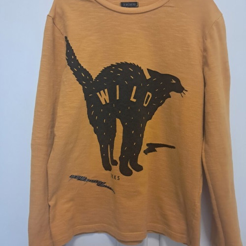 Ikks long-sleeve shirt for boy 8 years like new, yellow