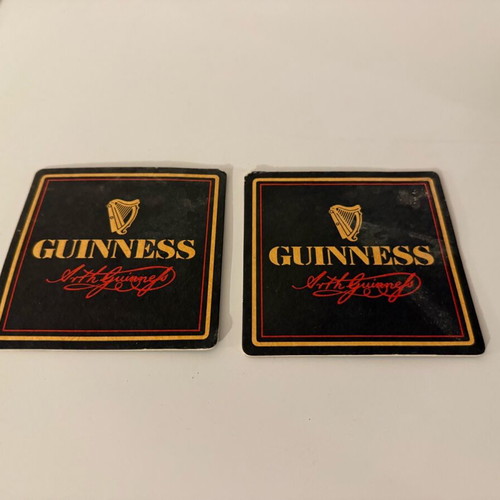 Collectible coasters used, set of 2, Guinness Jazz Festival 1990