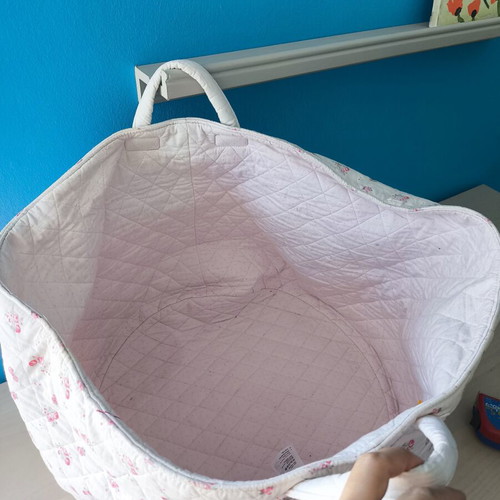 Soft cotton toy storage bag