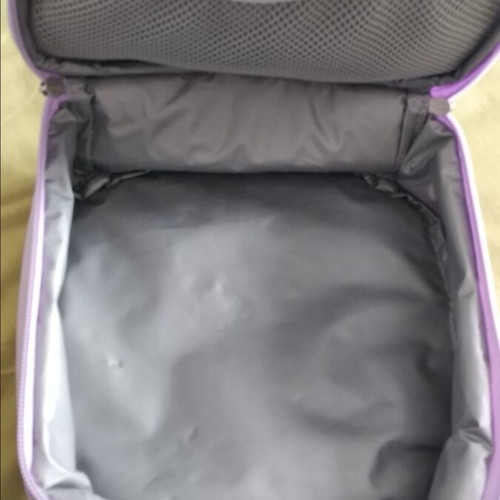 Toiletry bag new, light purple with gray interior