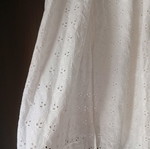 Women's white cotton skirt like new, broderie style