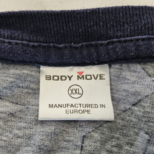 Body Move men's T-shirt XL/XXL, 100% cotton, blue and black