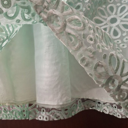 ASOS Mini Skirt Mint Color Lace Like New, Size L 40 12