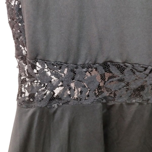 Asymmetric dress with lace like new, black, size L