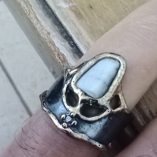 925 Silver Handmade Ring with Aquamarine and Spinel Stones