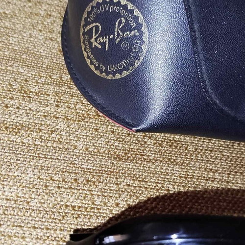 Ray Ban Jackie Ohh used black plastic sunglasses 3/4 lens length