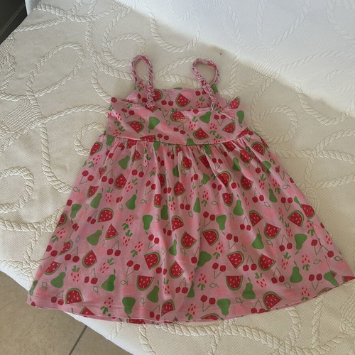 Boboli summer dress for girls 3-4 years like new, pink with fruits