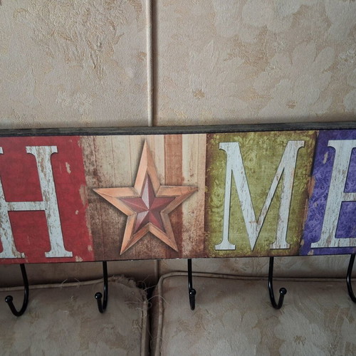 Vintage rustic wall hanger used