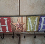 Vintage rustic wall hanger used