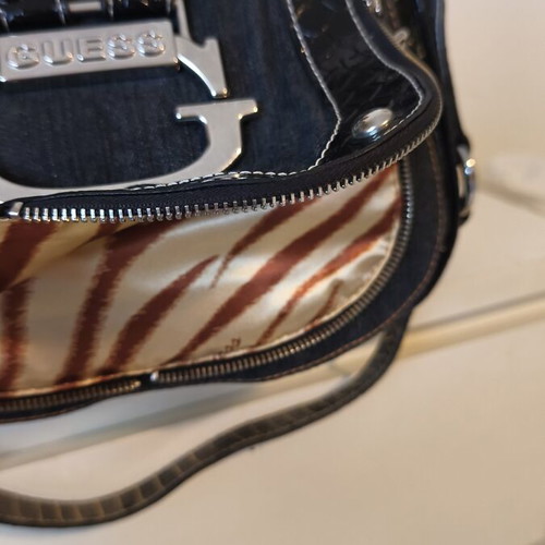 Guess shoulder and crossbody bag used, black and blue denim