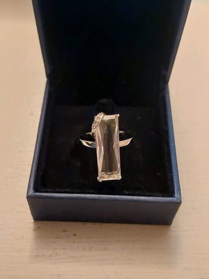 Swarovski δαχτυλίδι Mesmera σαν καινούργιο με μεγάλο διαφανή κρύσταλλο
