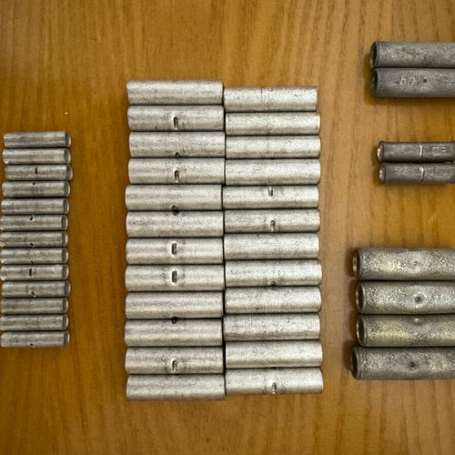 Electrical cable lugs and straight couplings new, assorted sizes