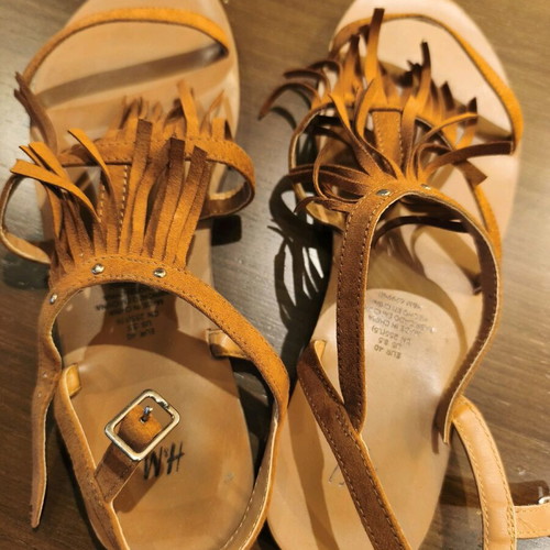 H&M boho style suede sandals size 40 used
