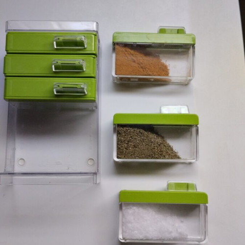 Spice rack 6-position used with double opening