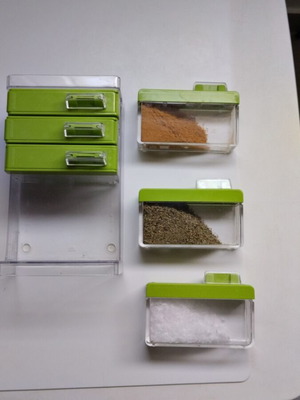 Spice rack 6-position used with double opening