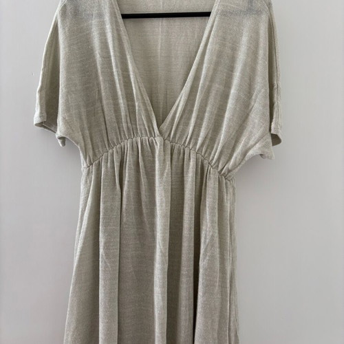 Blouse with gold thread used, silver, small-medium