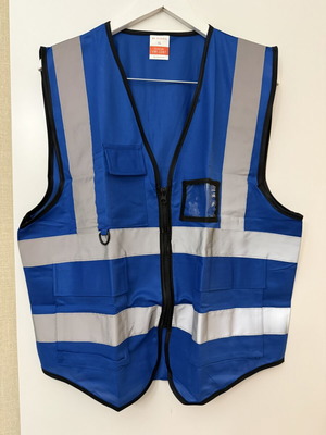 Reflective Safety Vest XL with Pockets new, blue