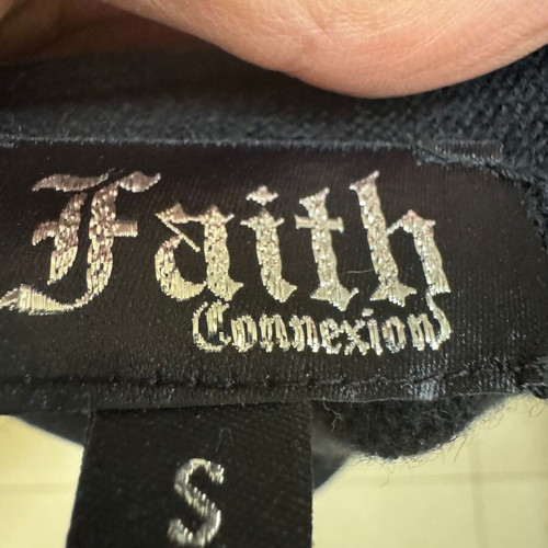 Sexy top Faith Connexion like new, black with silver rhinestones