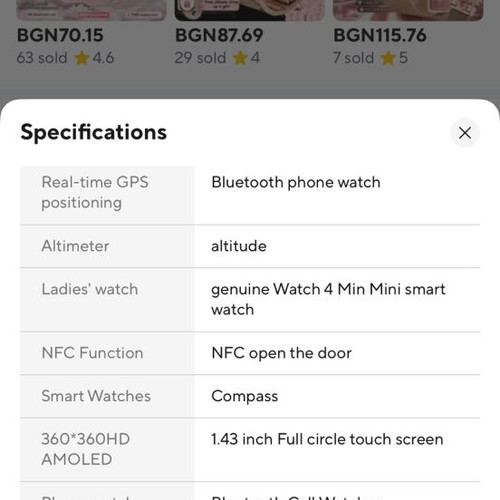 Smart watch new, unisex model
