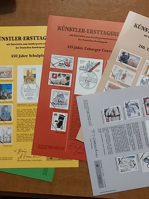 Γερμανικά συλλεκτικά φύλλα πρώτης ημέρας κυκλοφορίας από το 1993, σετ 10