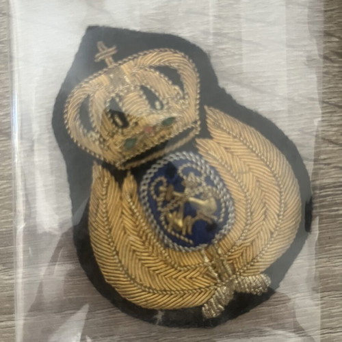 Royal Hellenic Coast Guard Officer Cap Badge 1955–1965 used