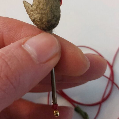 Attilio Handmade Floral Bell Necklace in Brass like new