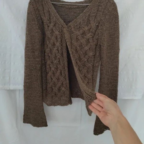 Knitted brown cardigan like new