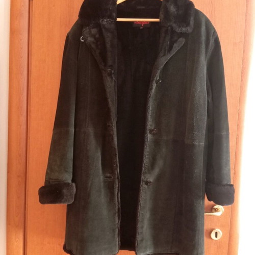 Women's mouton coat used, black, Lucifair, size 46