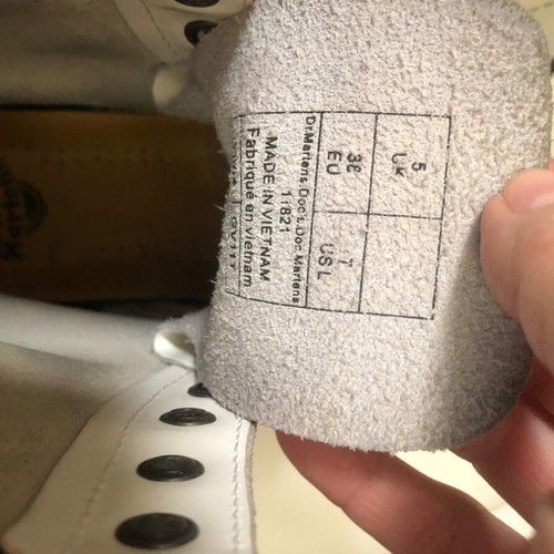 Dr. Martens white ankle boots size 38 used