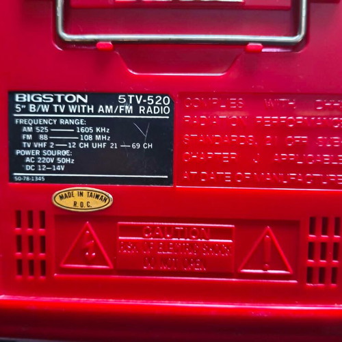 Bigston 5TV-520 portable vintage television like new