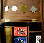  Σετ ζάρια και μάρκες για πόκερ seagram, poker chips set and dice