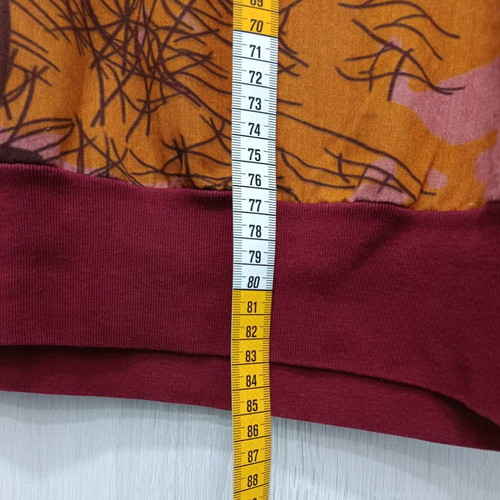 Blouse dress used with pockets, cotton, size M 38 10, brown and red
