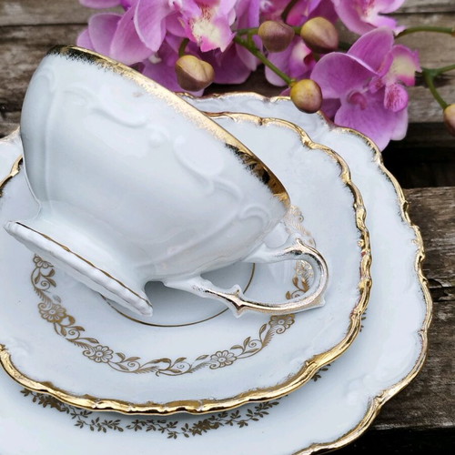 Schwarzenhammer Bavaria Germany vintage triple coffee set used