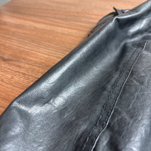 Bershka authentic leather jacket black, size S, like new