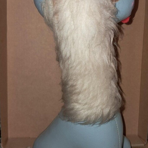Vintage Poodle dog doll faux leather used, 60's Japan Dakin Dream Pet