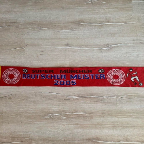 Germany Team Munchen Football Scarf Deutsche Meister Fussball Knit 2005 like new