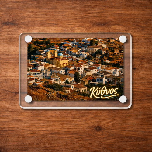 Acrylic fridge magnet 6x9cm – Kythnos, Greek Summer collection