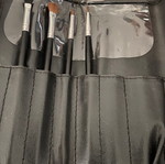 Max Factor leather case with brushes like new