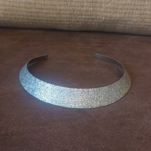 Silver choker handmade vintage used with glitter