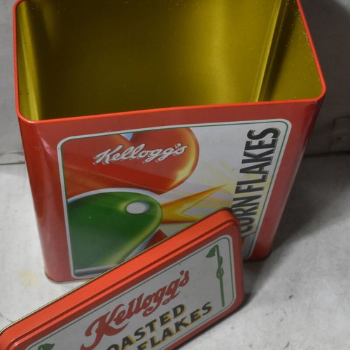 Kellogg’s Corn Flakes vintage metal storage tin like new, retro