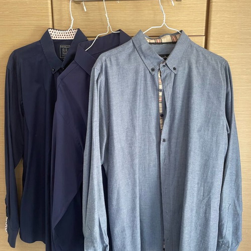 Tudors men's shirts pack of 3 like new, dark and light blue